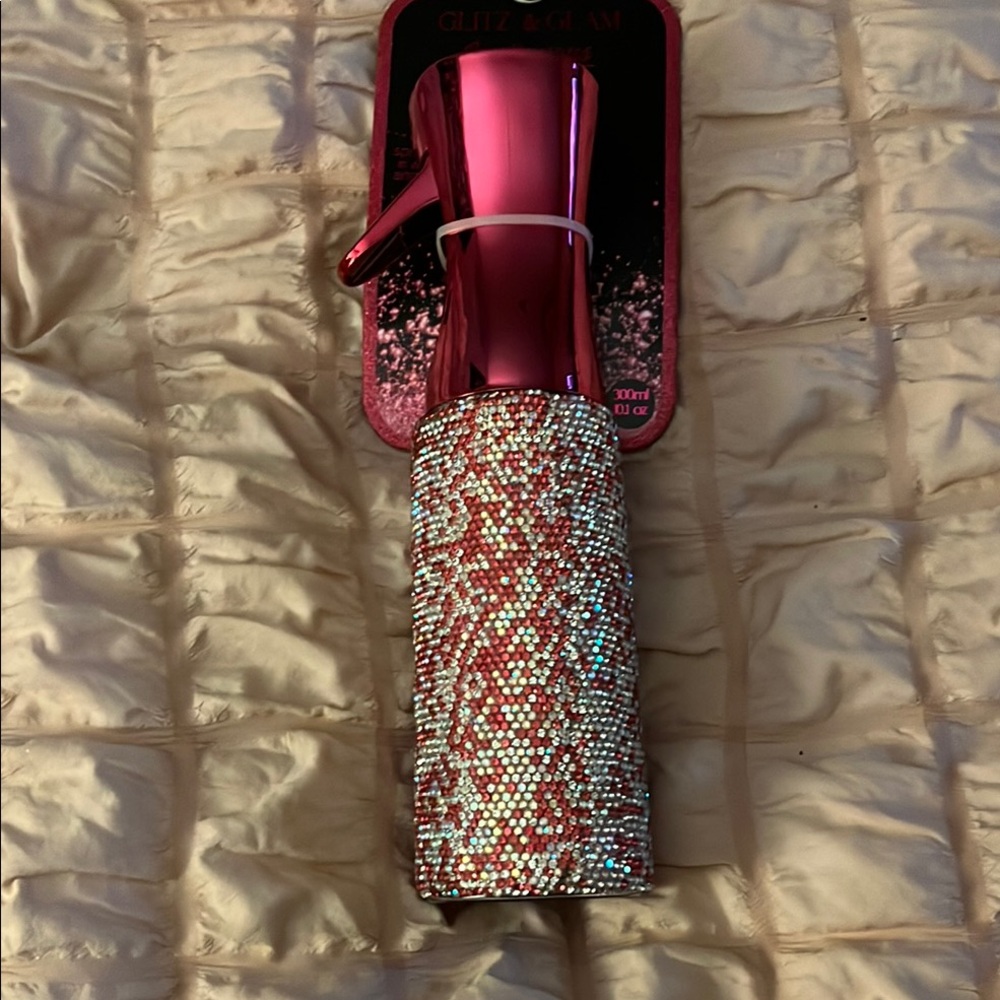 Pink and Silver Rhinestone Spray Bottle